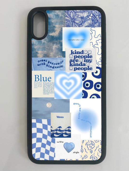 Blue collage phone case