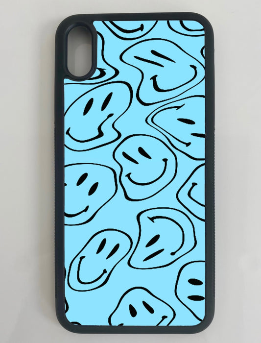 Blue Wavy Smiles Phone Case