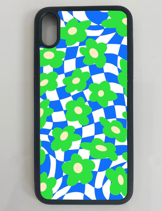 Green and Blue Groovy Garden Phone Case