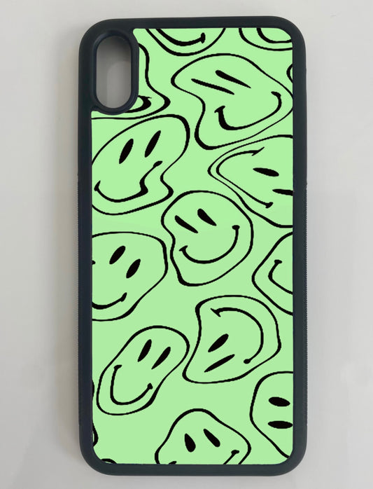 Green Wavy Smiles Phone Case