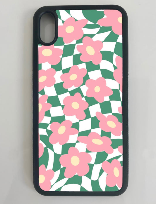 Pink and Green Groovy Garden Phone Case
