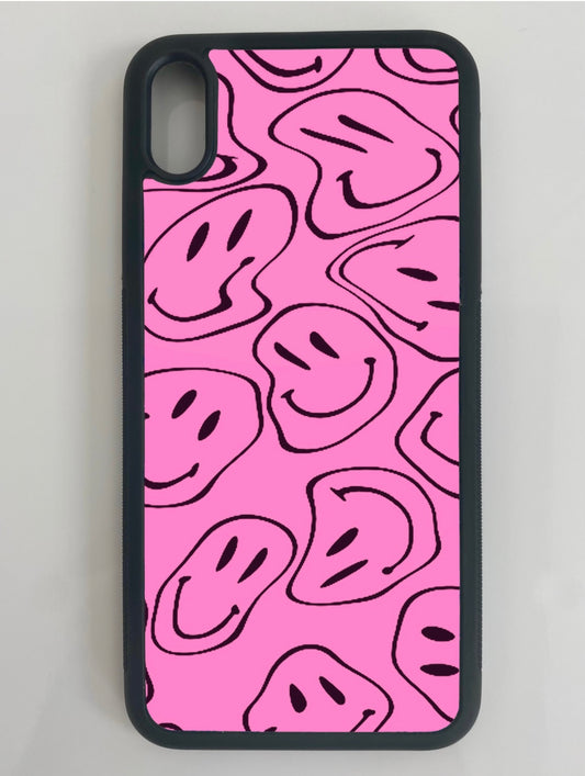 Pink Wavy Smiles Phone Case