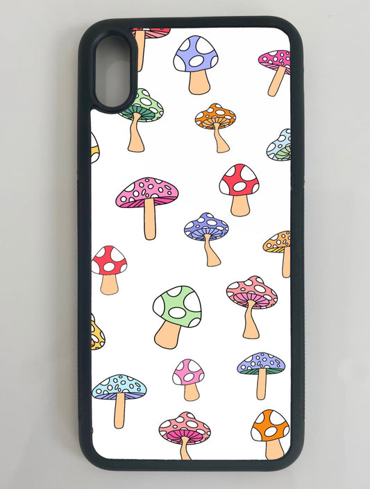 White Dancing Mushrooms Phone Case