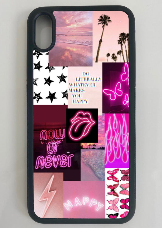 Pink collage phone case