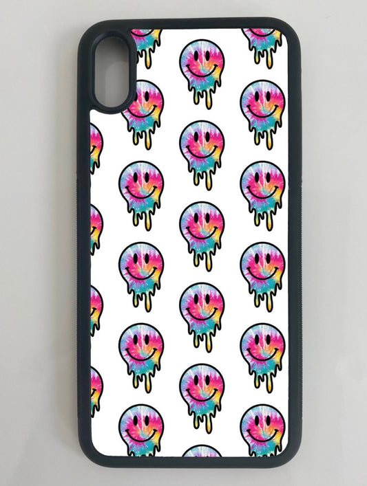 dripping smiley faces phone case