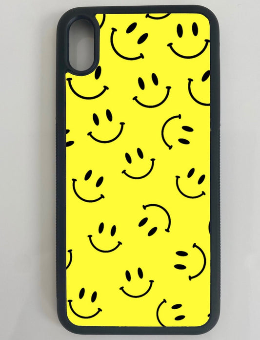 yellow smiles phone case