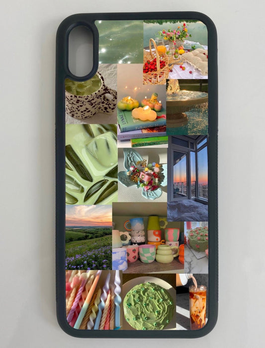 Matcha mood collage phone case