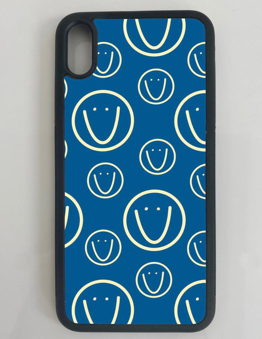 Blue smiles phone case